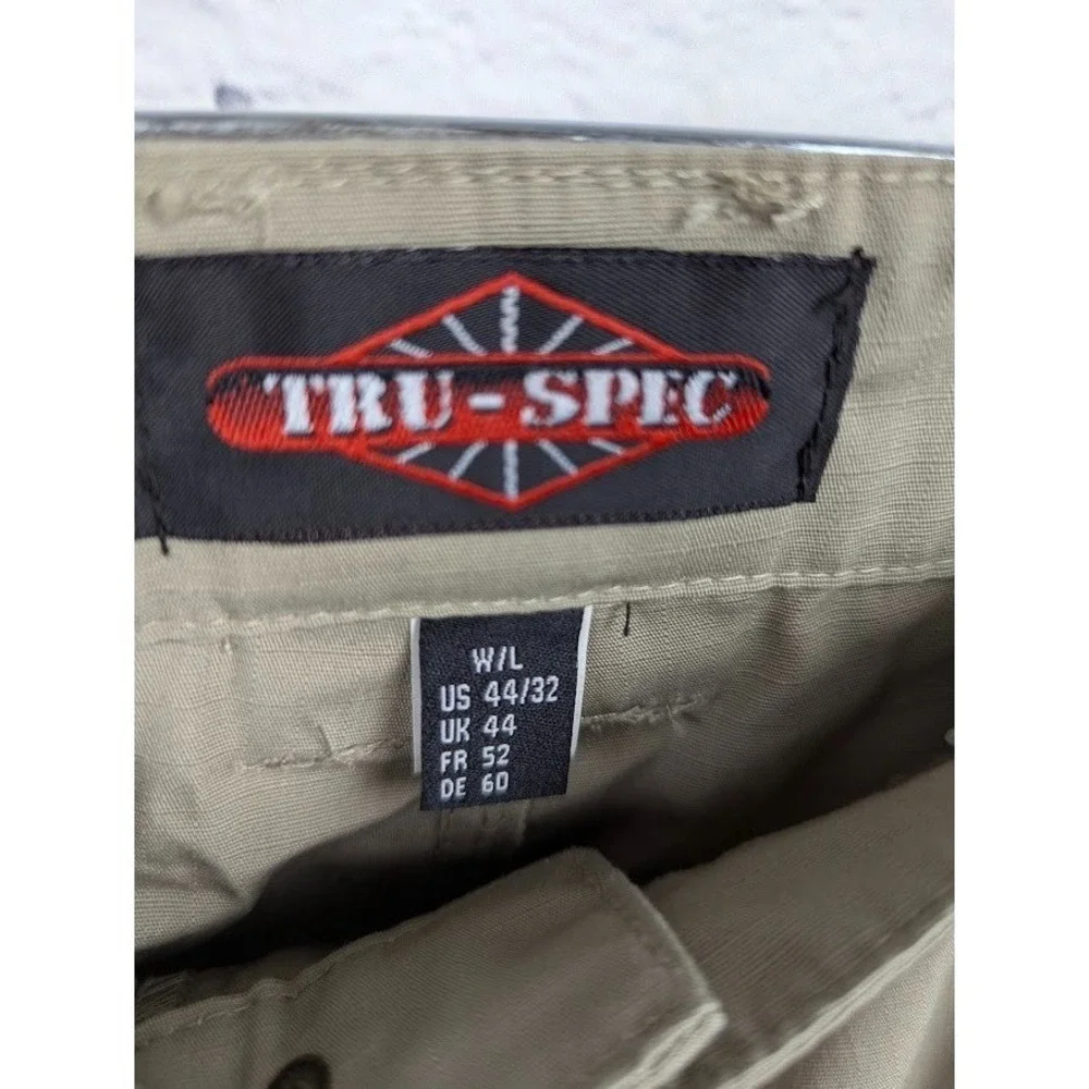Tru-Spec Tactical Cargo Pants Men's Size 44W 30L Khaki Beige Adjustable Waist